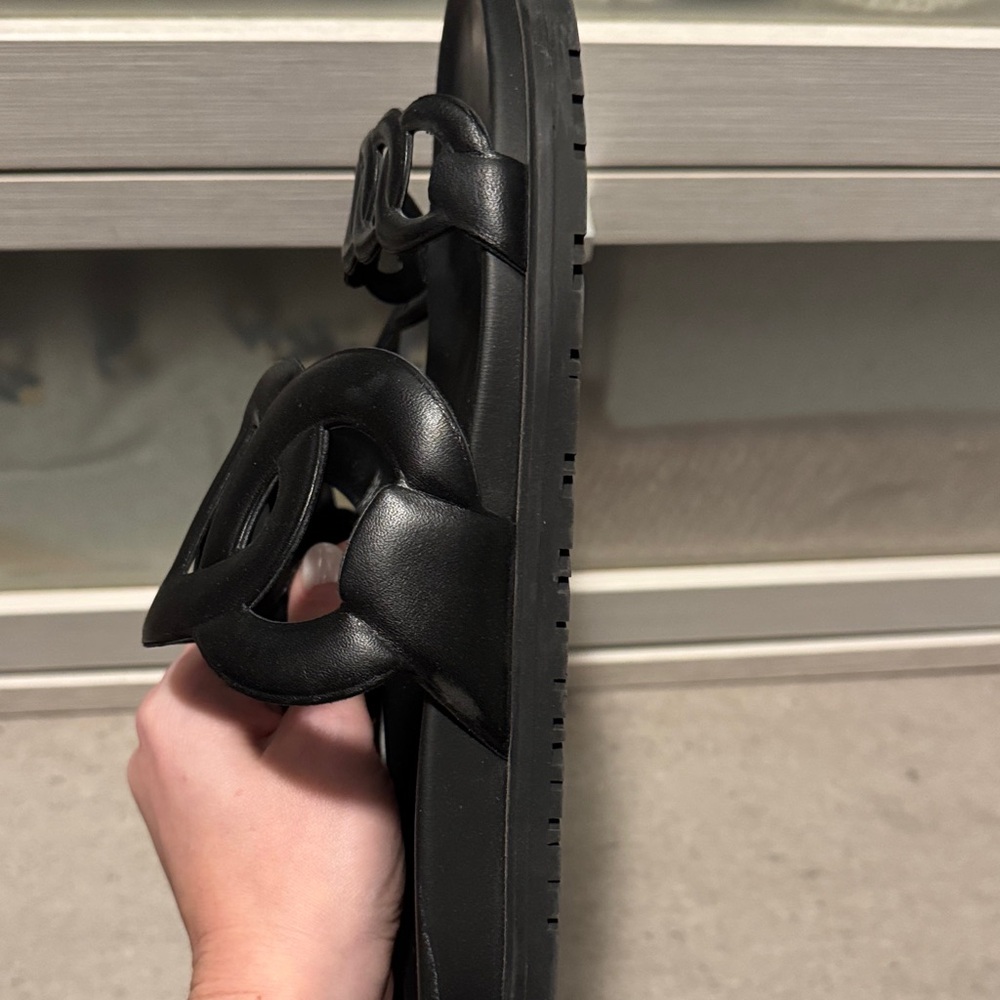 Hermes “extra” black leather sandals - Picture 7 of 8